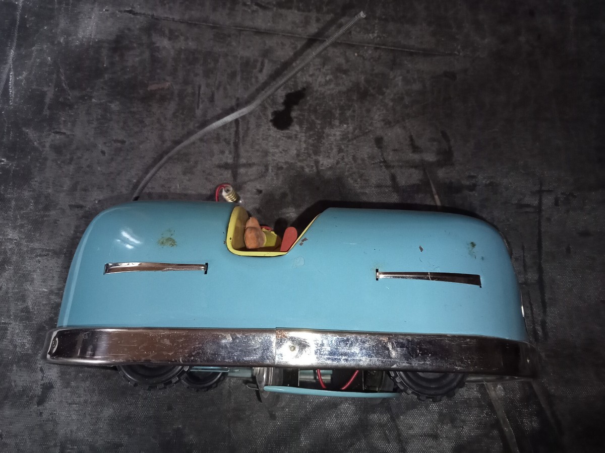 Auto-tamponneuse Mécanique Mont-Blanc En Plastique (années 1960) - Jouet Vintage Avec Boîte D'origine, Occasion
