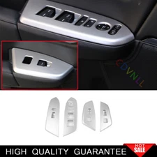 For Honda CRV CR-V 2017-2021 Matte Silver Window Lift Panel Switch Cover Trim 4*