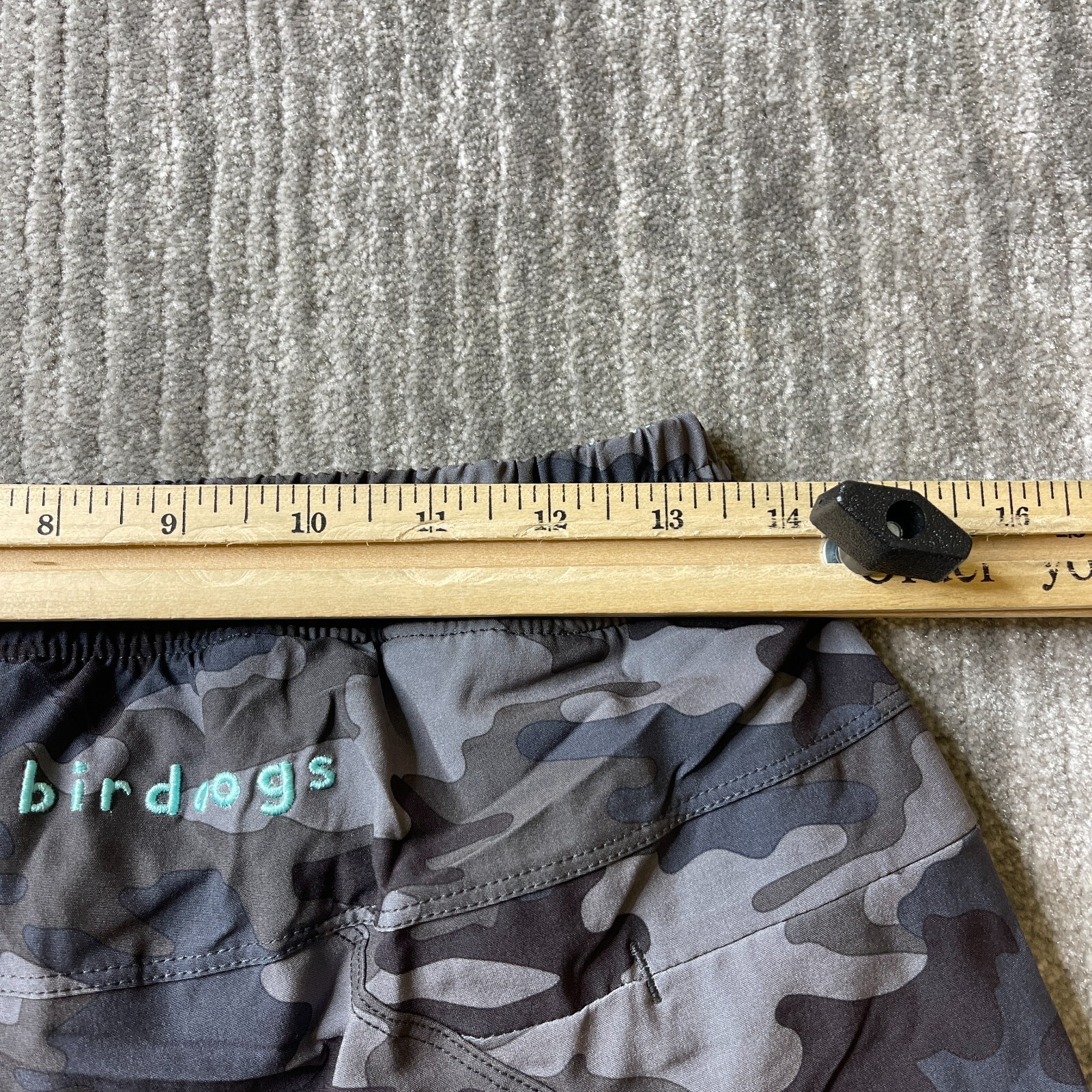 Birddogs Shorts Mens Medium Lined Boom For Your Boomstick Gray Camouflage 6”