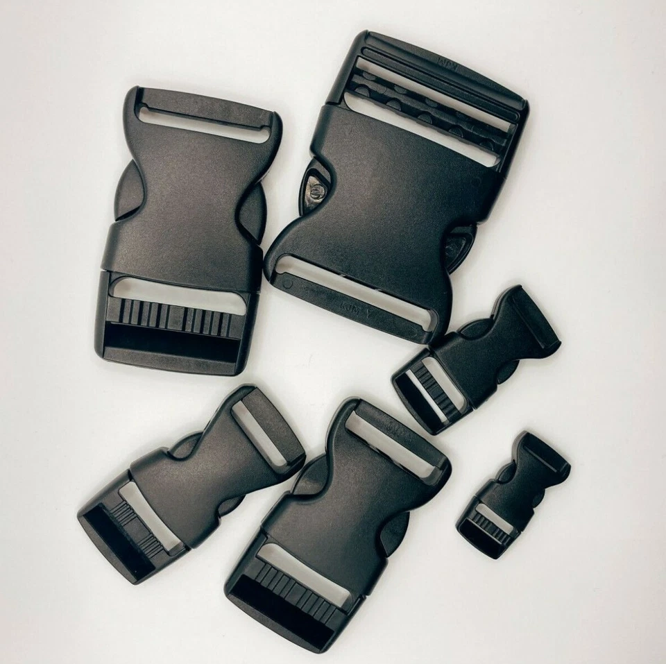 15/20/25/32/38/50mm Robust Black Plastic Side Quick Release Buckle Clip Fastener - image 2 of 3