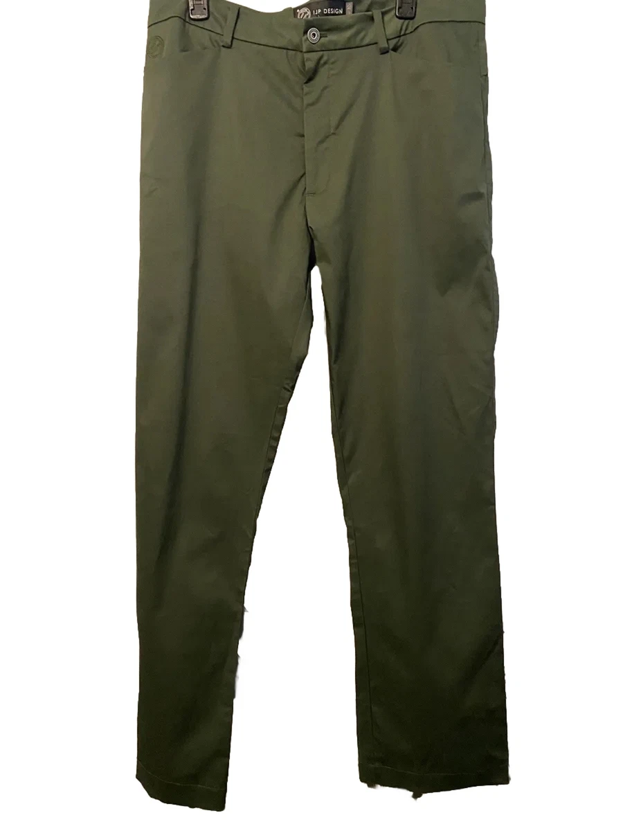 IJP Design CA 54404 Ian Poulter Mens Green Golf Trousers Pants