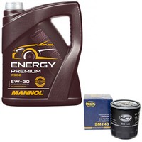 MotoröL Set 5W-30 5 Liter + ÖLfilter SM 143 FüR Lexus IS RX Toyota Corolla Yaris