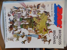 Denver Broncos Pro! Magazine Dec 20 1970 Browns Vs Broncos