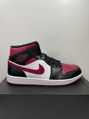Air Jordan Mid “Bred Toe” Mens Black/Noble Red Size