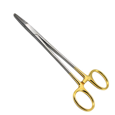 TC Mayo-Hegar Needle Holder, 8'', Straight, Serrated Jaws, Premium