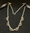 15 In Silvertone And Pewter Floral Necklace — photo 1