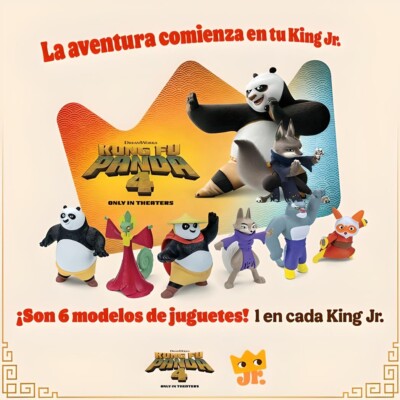 kung fu panda 4 coleccion completa  la pelicula - burguer king