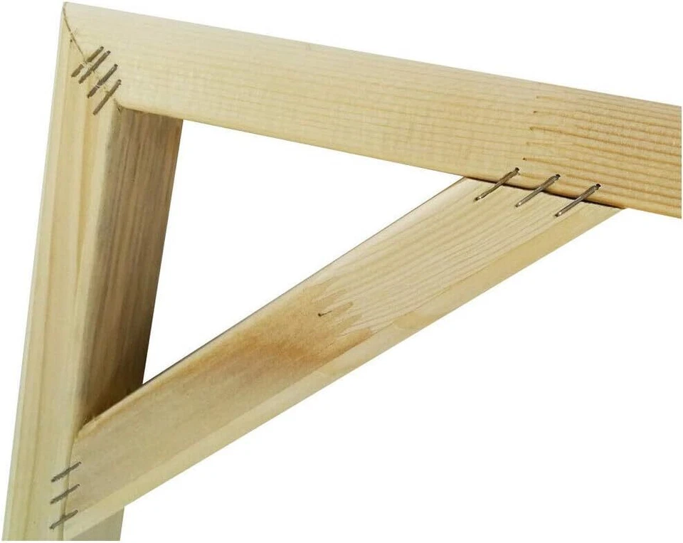 Telaio In Legno Listellare Levigato Per Montaggio Tela Rettangolare - Immagine 4 di 4