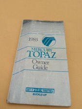 1985 Mercury Topaz Owners Manual Factory Original OEM