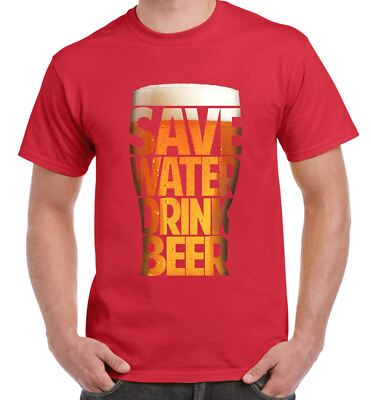 Save Water Drink Beer Drinking Men's Funny T-Shirt - Real Ale Drinker