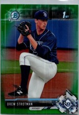 2017 Bowman Draft #BDC-103 Drew Strotman Chrome Green Refractor #/99
