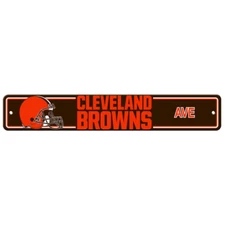 Cleveland Browns Street Sign NEW! 4" X 24" "Cleveland Browns Ave." Man Cave NFL