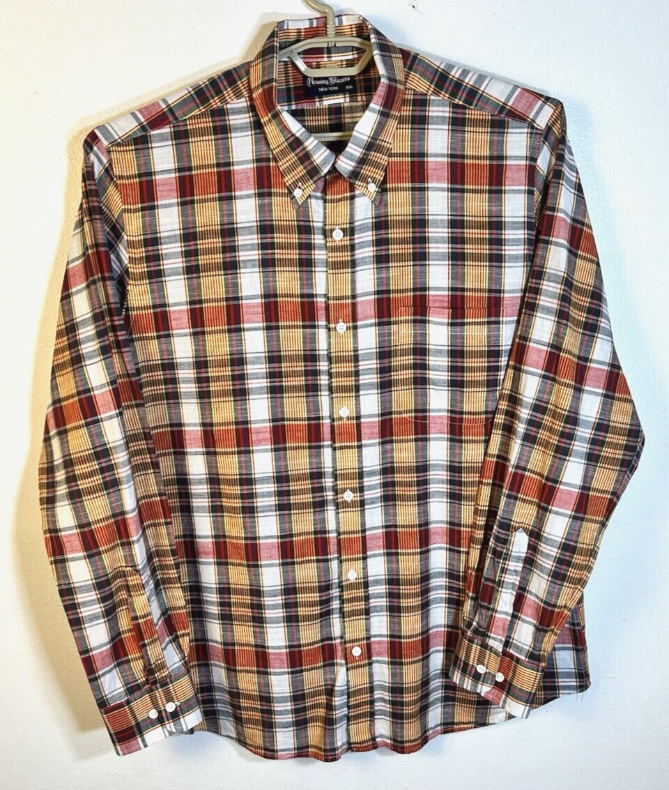 FILA Blazer canottaggio uomo XXL multicolore a quadri cotone manica lunga camicia abbottonata