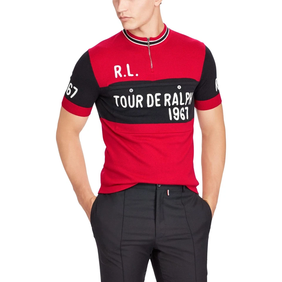 995 美元 Ralph Lauren 紫色标签男式限量羊毛 Tour De Ralph RL 1967 毛衣 — 第 3/3 张图片