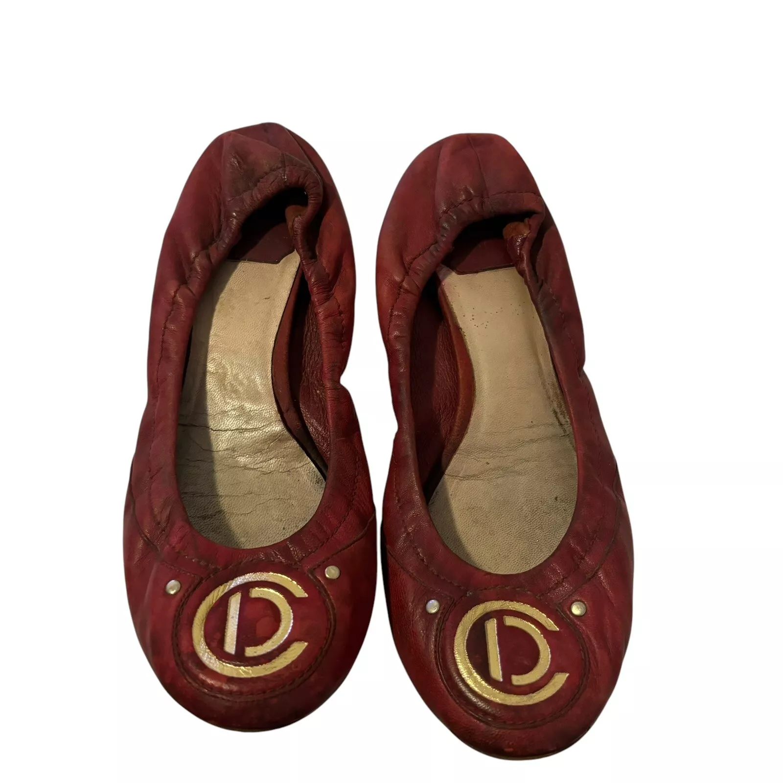 Ballerine CD Christian Dior 38,5 rouges plates