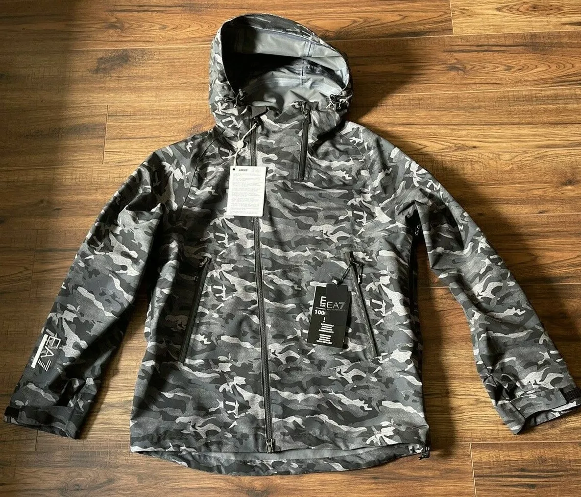 NWT Emporio Armani EA7 Technical Ski Jacket Coat Size XL Camouflage