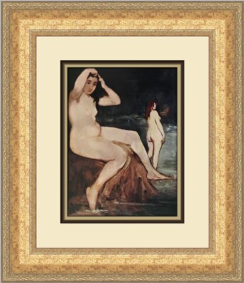 Edouard Manet The Bathers Custom Framed Print