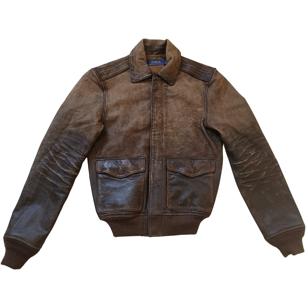 Polo Ralph Lauren Leather Bomber Jacket 