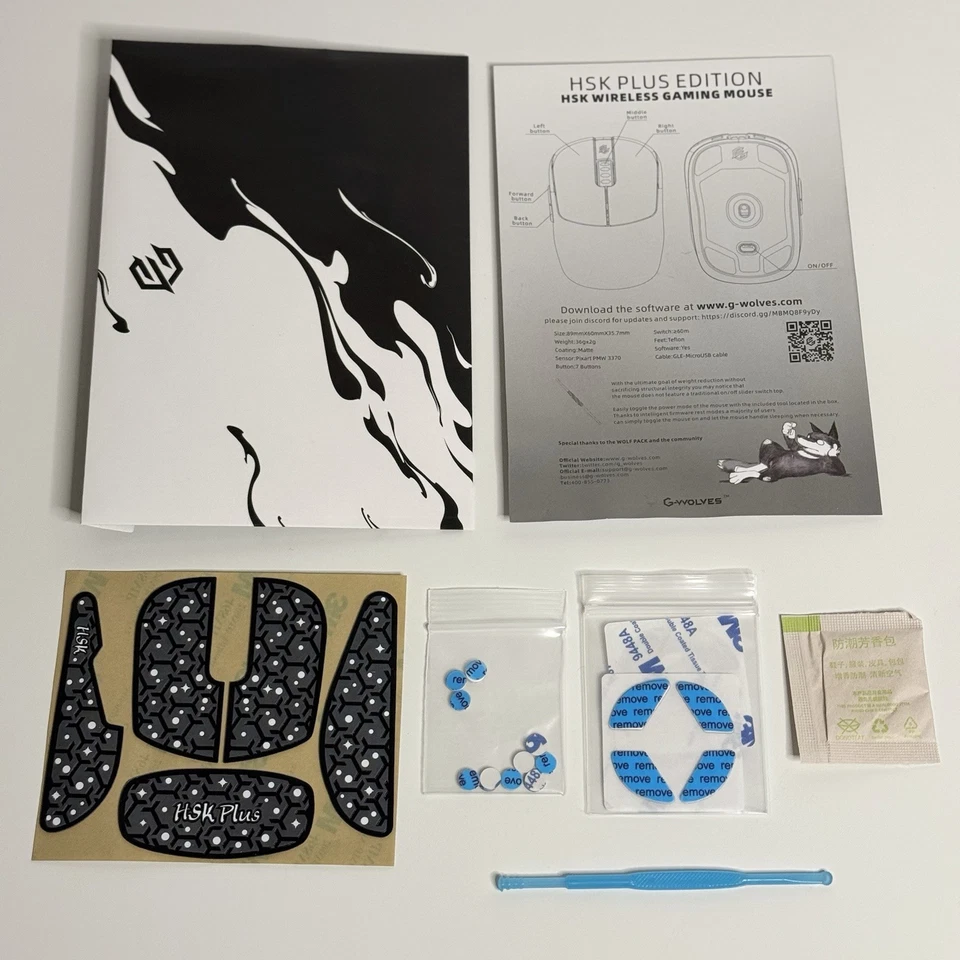 ⚡️G-Wolves HSK Wireless Gaming Mouse HS-K Plus Ace HSK3370 Red - CLEAN ⚠️TESTED - Image 2 of 4