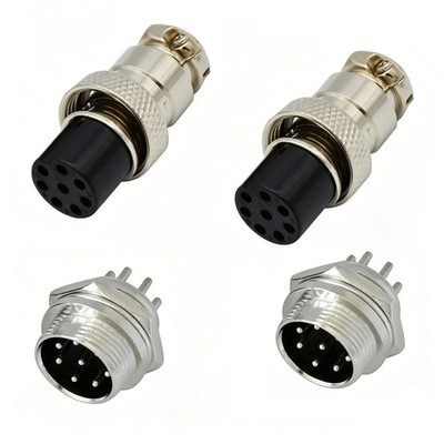 2 Pair Aviation Plug 8 Pin Male Female Panel Wire Connector 16mm GX16-8
