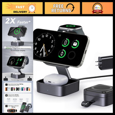 3-in-1 Wireless Charging Station for iPhone, Apple Watch  AirPods - Fast Magnet