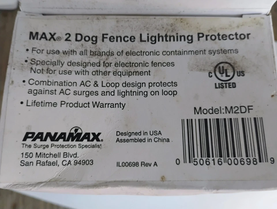 Protector contra sobretensiones Panamax M2DF en tierra para perros cerca contra rayos seguro para mascotas todas las marcas Foto 3 de 4