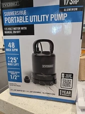 Everbilt EB91430 1/3 HP Submersible Aluminum Utility Pump