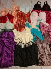 Victoria's Secret Vintage Silky Satin Babydoll Chemise CUTTER Lot of 13 