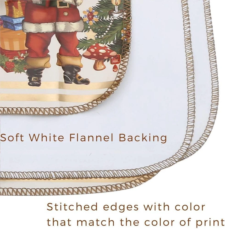 Heavy Duty Vinyl Tablecloth Flannel Backing Stain Resistant Easy Clean 71"*55" - Image 3 of 4