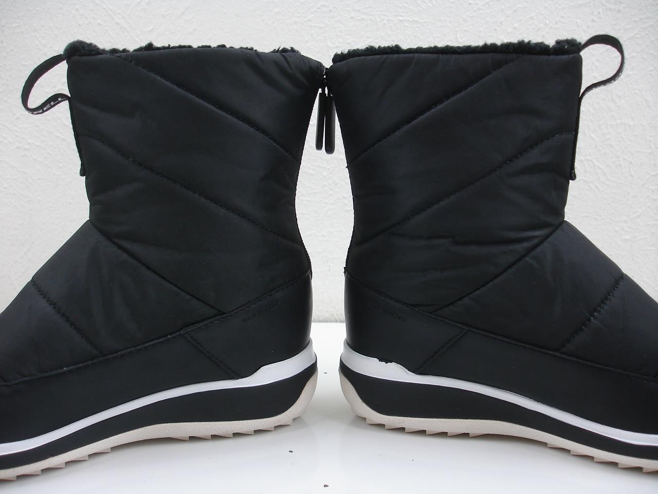 Womens 7.5 M Merrell Snowcreek Zip Polar J003668 Snow Black Boots Faux Fur Lined image 2