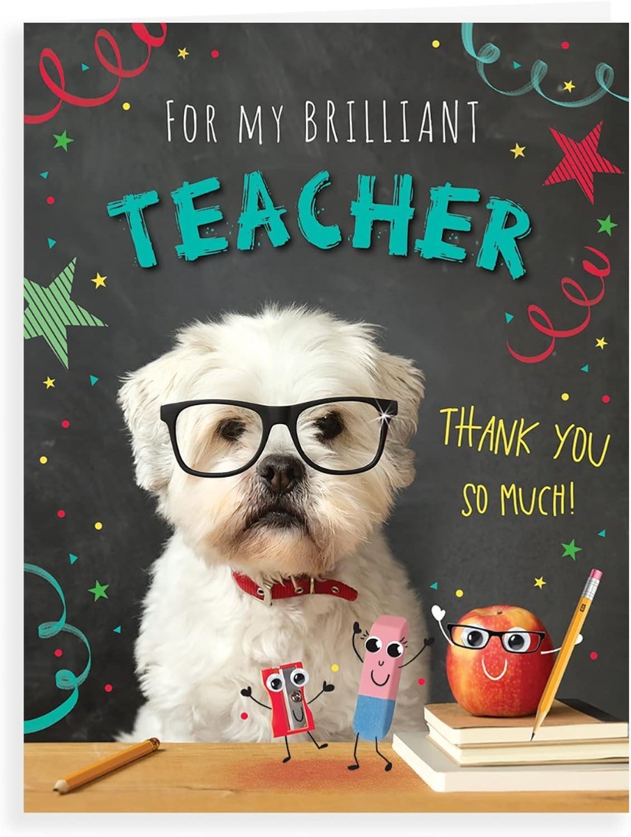 Brilliant Teacher Thank You Card For End Of Term. 19x13cm