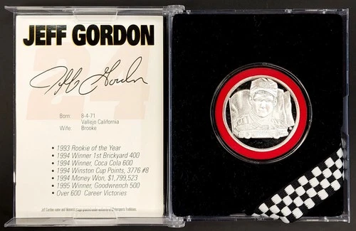 Jeff Gordon, Ltd. Ed. Collectors 1 Troy Oz .999 Fine Silver round! NO RESERVE!