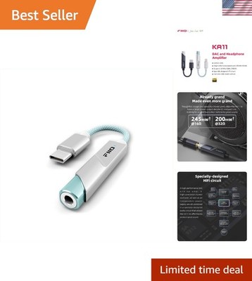 Portable KA11 USB C Dongle-HI-FI DAC with 245mW Output for Audiophiles