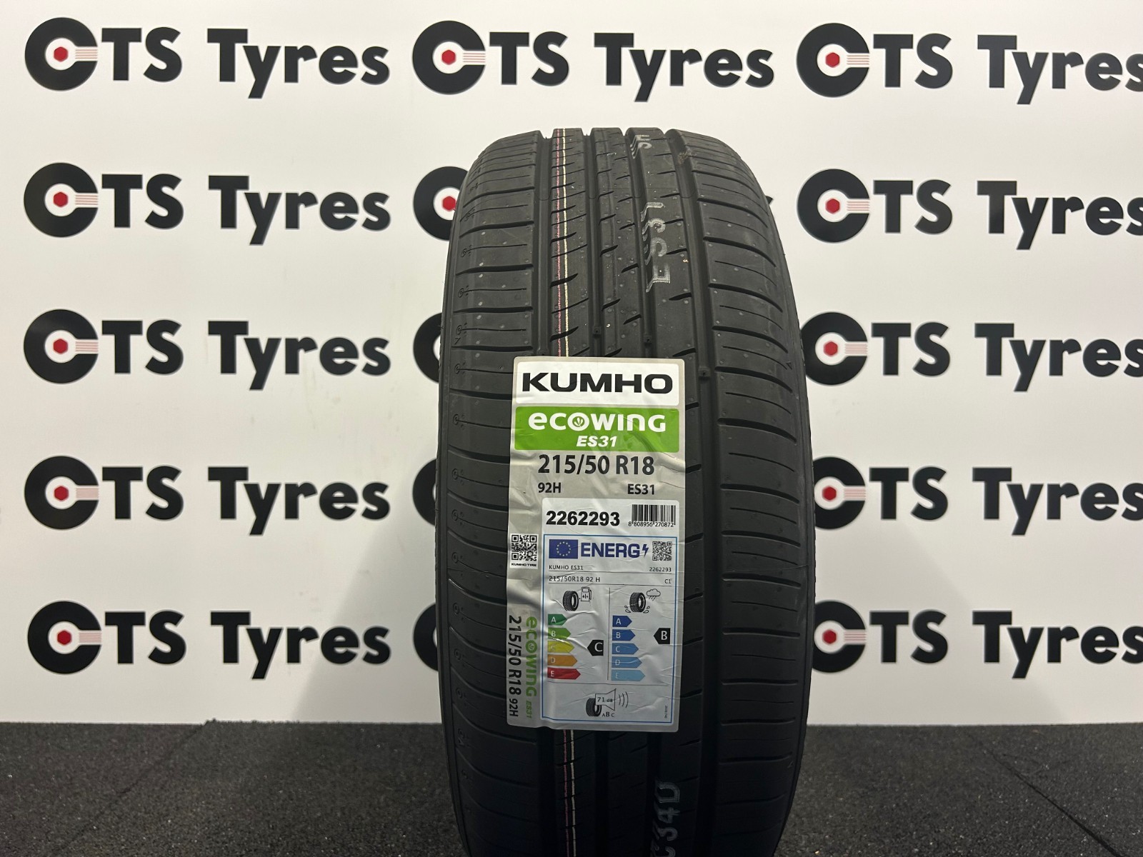 Kumho EcoWing ES31 ( 215/50 R18 92H 4PR *, with rim protectionleiste (FSL) ) - Image 2