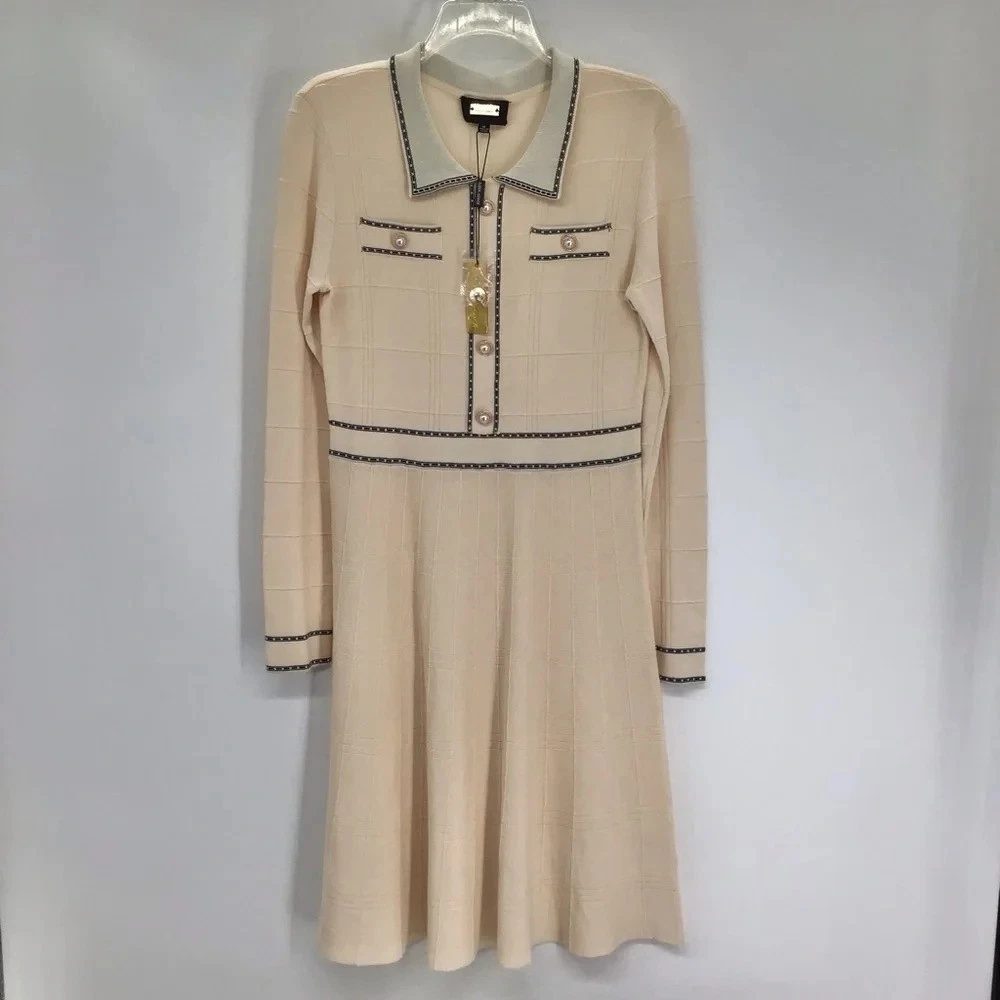 alexia admor bianca collared flare knit dress Women's Long for sale YGroup_teresa-v-neck-dress