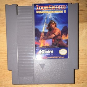Mint label. Works. Acclaim IronSword: Wizards & Warriors II Nintendo NES Cart