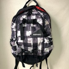 Burton Backpack Snowboard Skateboard Ski School Hike Black White Checker Bag