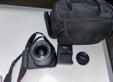 Canon EOS Rebel Digital SLR 12.2MP Black w/ 18-55mm Lens, Charger, Bag