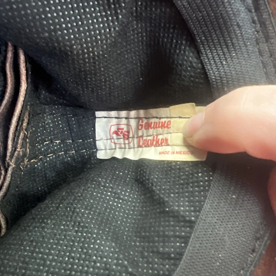 Sombrero Outback Indiana Jones Marrón Engrasado Cuero Genuino Western Envejecido EE. UU. Foto 3 de 3