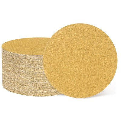 100 Pcs 2 Inch Sanding Disc 150 Grit Hook and Loop Sandpaper, Gold