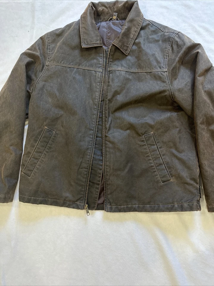 Mens Sundance Oiled Canvas Brown Jacket with Liner Size Large - Image 3 of 4