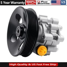 Power Steering Pump w/ Pulley for 10-17 Chevy Equinox GMC Terrain V6 3.0L 3.6L