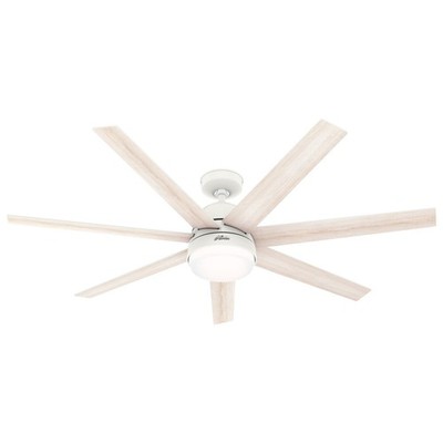 Hunter Fan 60 in Matte White Indoor Ceiling Fan with Light, 7 Blades Indoor