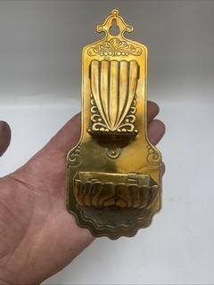 Art Nouveau Brass Wall Match Holder By William Tonks & Son C1890