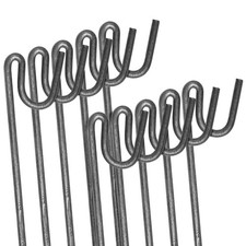 ANSIO Steel Fencing Pins 1.2m, 8mm Metal Stakes for Garden Fencing, 10 Pack