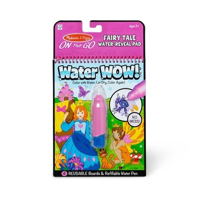 Melissa & Doug Water Wow! Reusable Coloring Book Fairy Tale Travel Toy