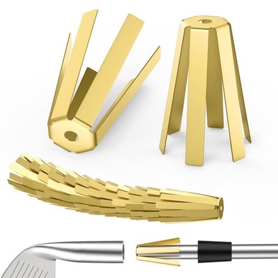 20Pcs Brass Golf Shaft Adapter Shims, 6 Legs Fit .335 .350 .355 .370
