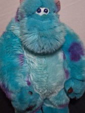 Disney Store Sulley 12" Plush Monsters Inc Pixar Blue Stuffed Toy Original