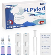 H Pylori Test Kit – 2 PCS at-Home Helicobacter Pylori Self-Test with 99.9% Accur
