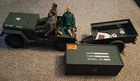Vintage Hasbro 1970’s GI  Joe Adventure Team Jeep and Trailer, Figures, Locker